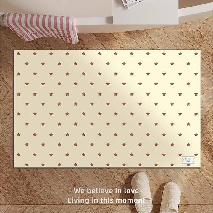 Decorative Star-patterned Bath Mat Bowlift