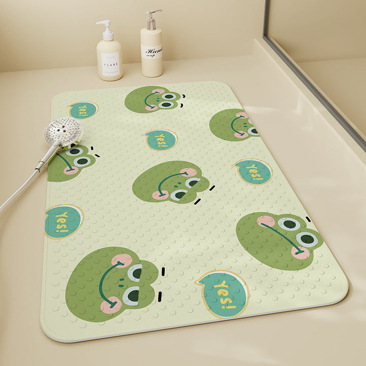 Floral Pattern Bath Mat Bowlift