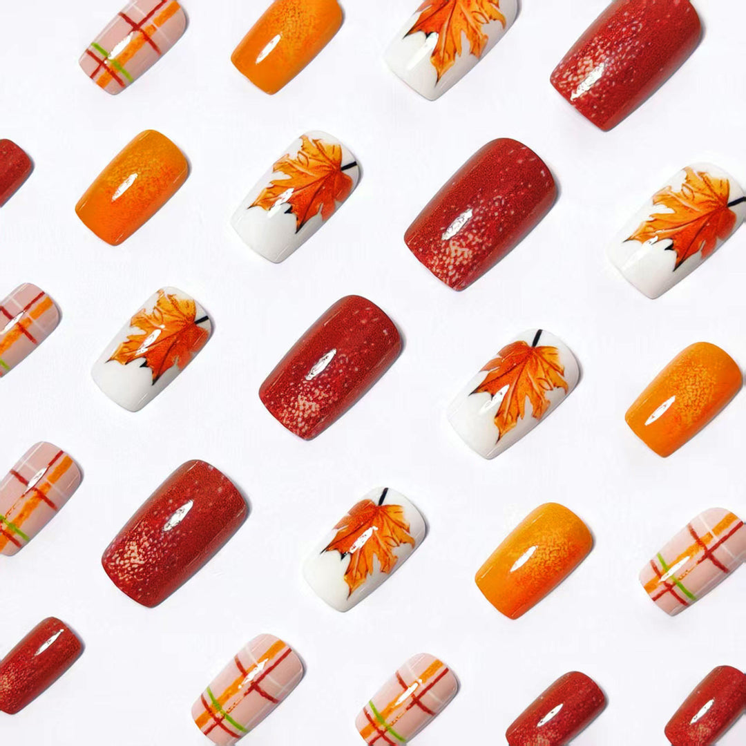Autumn Leaf Design Nail Art Bowlift