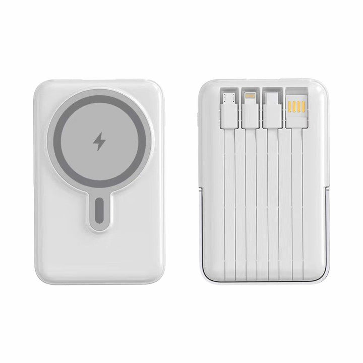 Portable Power Bank with Integrated Cable Compartment by Bowlift