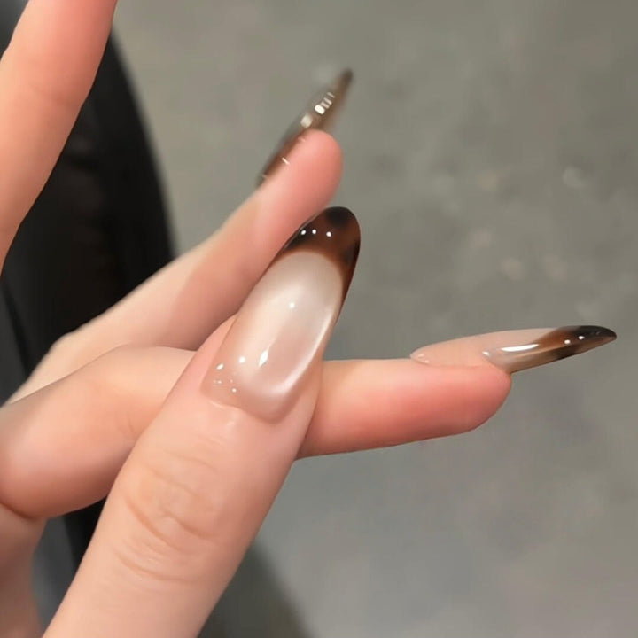 Exclusive art nail tips with elegant color gradient Bowlift