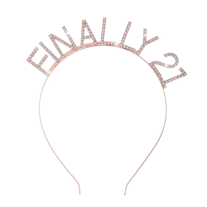 Women's Glittering Hairband with Inscription Bowlift