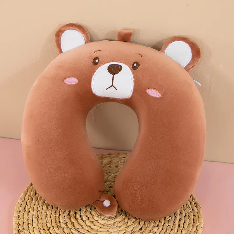 Unisex Neck Support Pillow with Cute Animal Design Bowlift