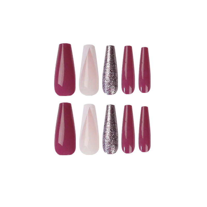 Artful Nail Extensions with Glamorous Glitter Effects Bowlift