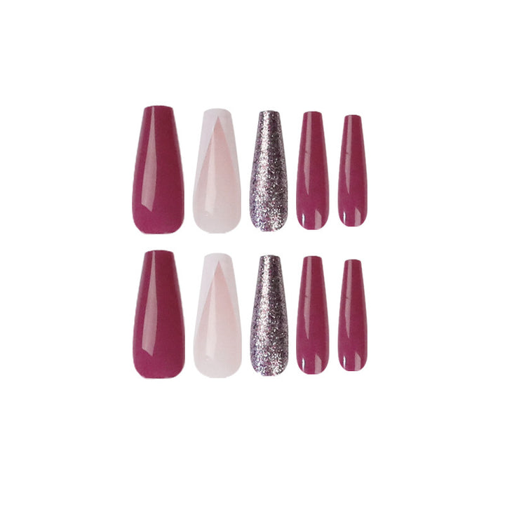 Artful Nail Extensions with Glamorous Glitter Effects Bowlift