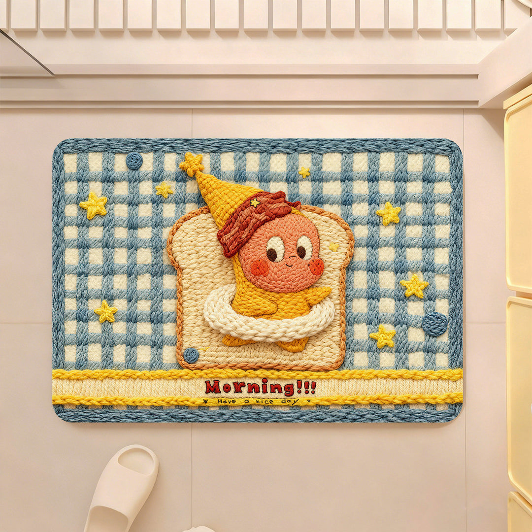 Whimsical Playful Character Bath Mat