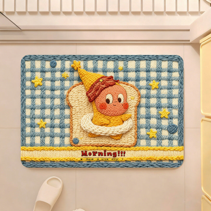 Whimsical Playful Character Bath Mat