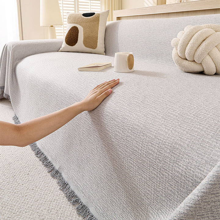 Fringed Textured Throw Blanket