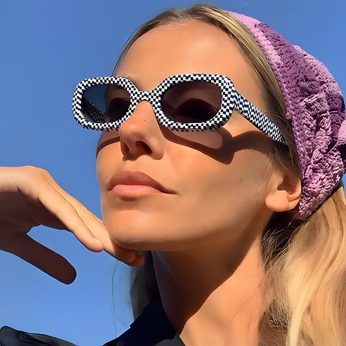 Women's oversized sunglasses with unusual pattern Bowlift