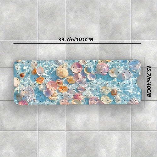 Decorative Ocean Shell Bath Mat Bowlift