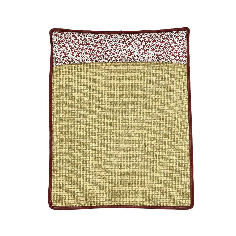 Unisex nan cooling sisal sleeping mat with padded neck pillow for pets Bowlift