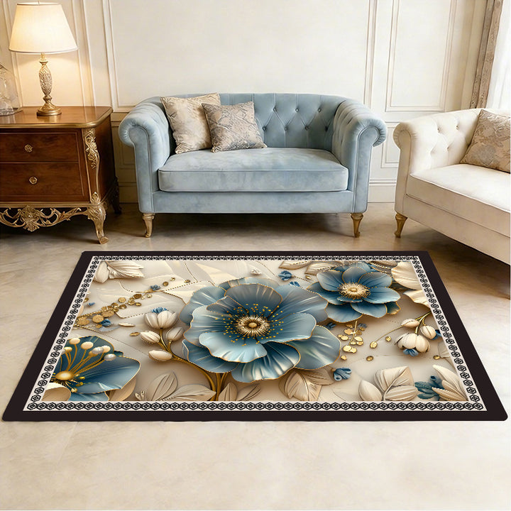 Floral Patterned Comfort Bath Mat Bowlift