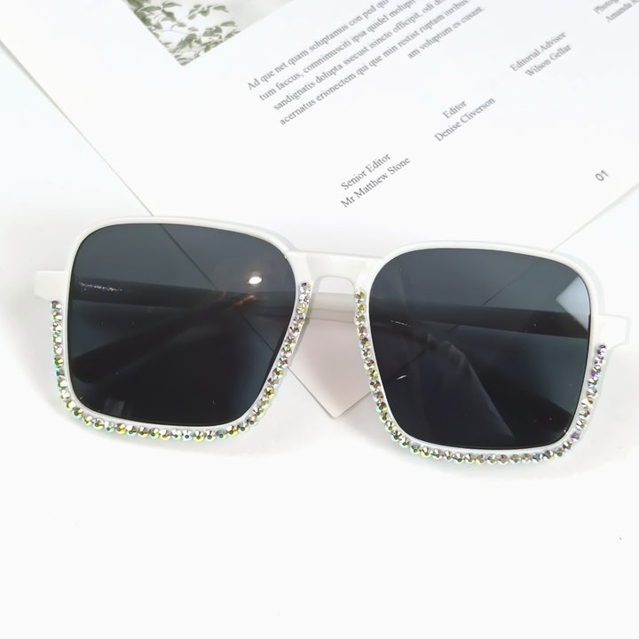 Ladies Glamorous Sunglasses with Sparkling Rhinestone Embellishment Bowlift