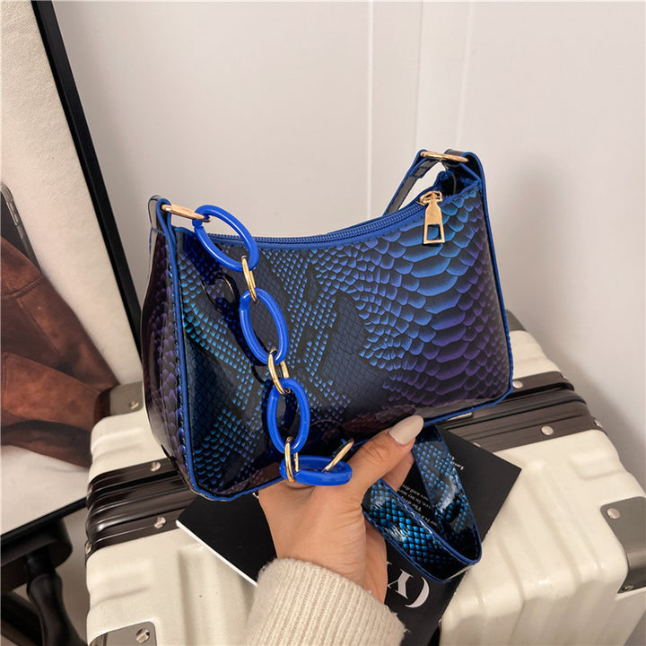 Stylish Textured Snakeskin Effect Handbag Bowlift