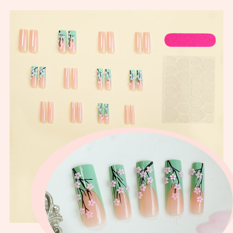 Floral Design Press-On Nails Set Bowlift