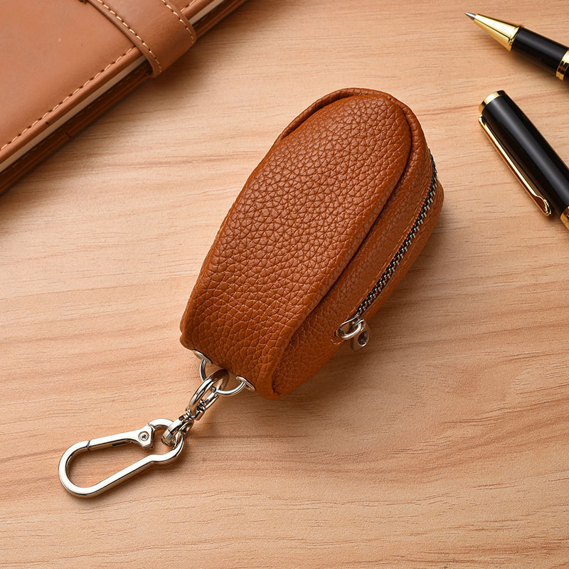 Compact Leather Keychain Pouch Bowlift