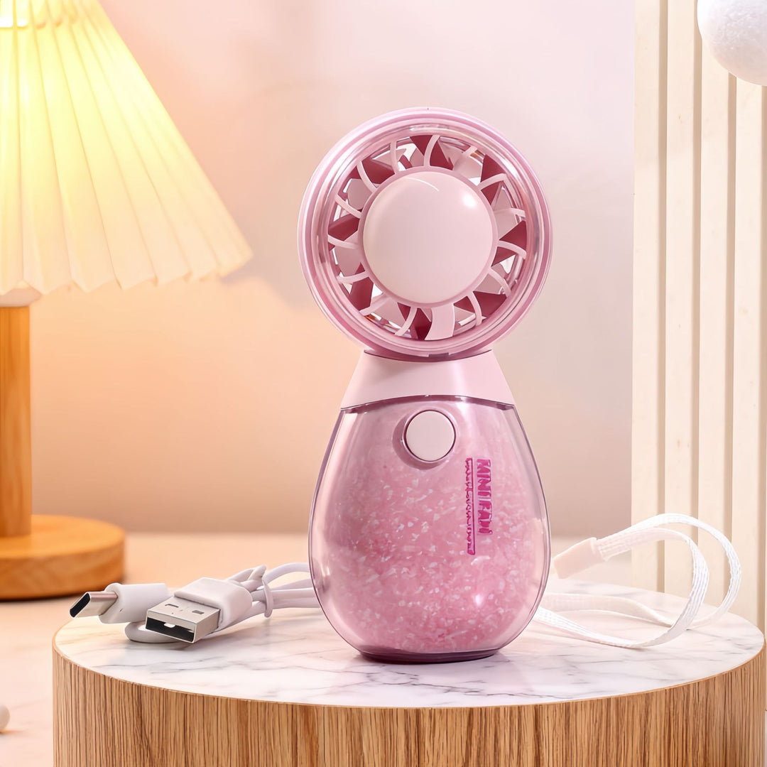 Ladies Portable Hand Fan with Playful Design Bowlift