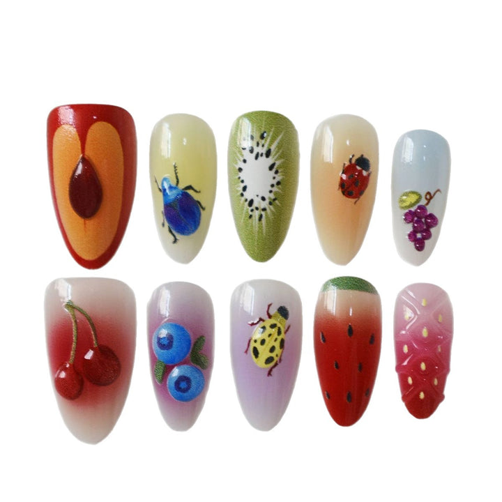 Decorative Floral Nail Art Tips Bowlift