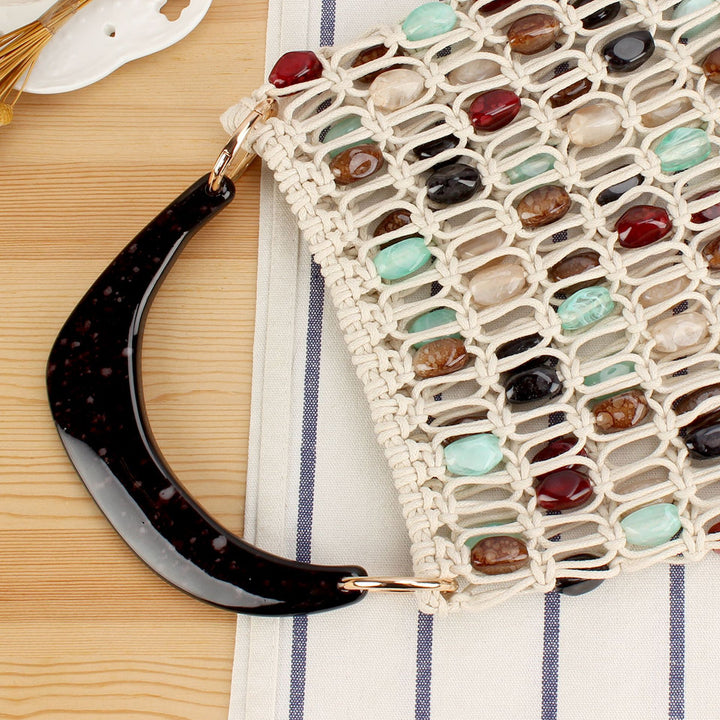 Handbag with Colorful Decorative Element Bowlift