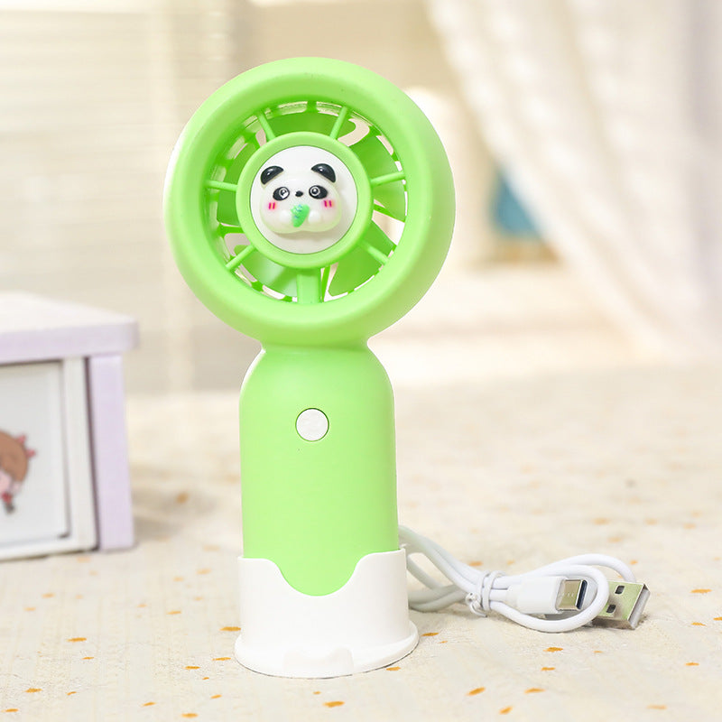 Women's Portable Handheld Fan with Cute Bear Design Bowlift