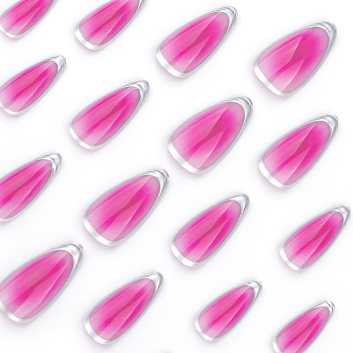 Artful stiletto nails with ombre effect and shine Bowlift
