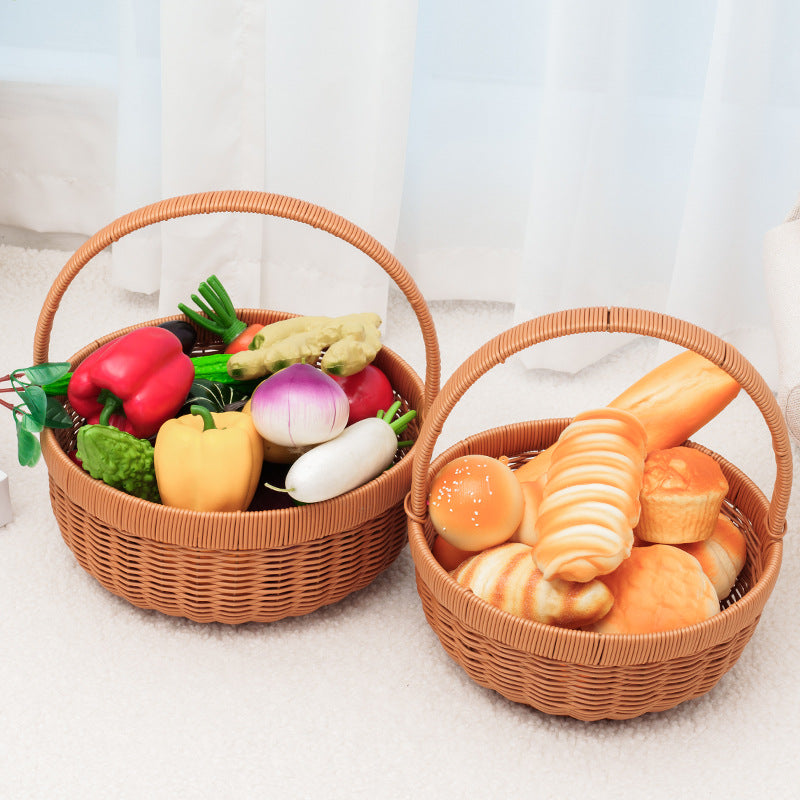 Stylish Woven Storage Basket with Lid Bowlift