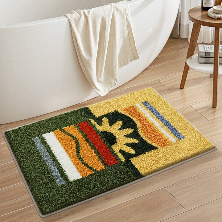 Turtle-Themed Plush Bath Mat Bowlift