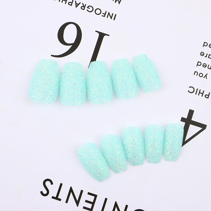 Glittering artificial nails in modern design Bowlift