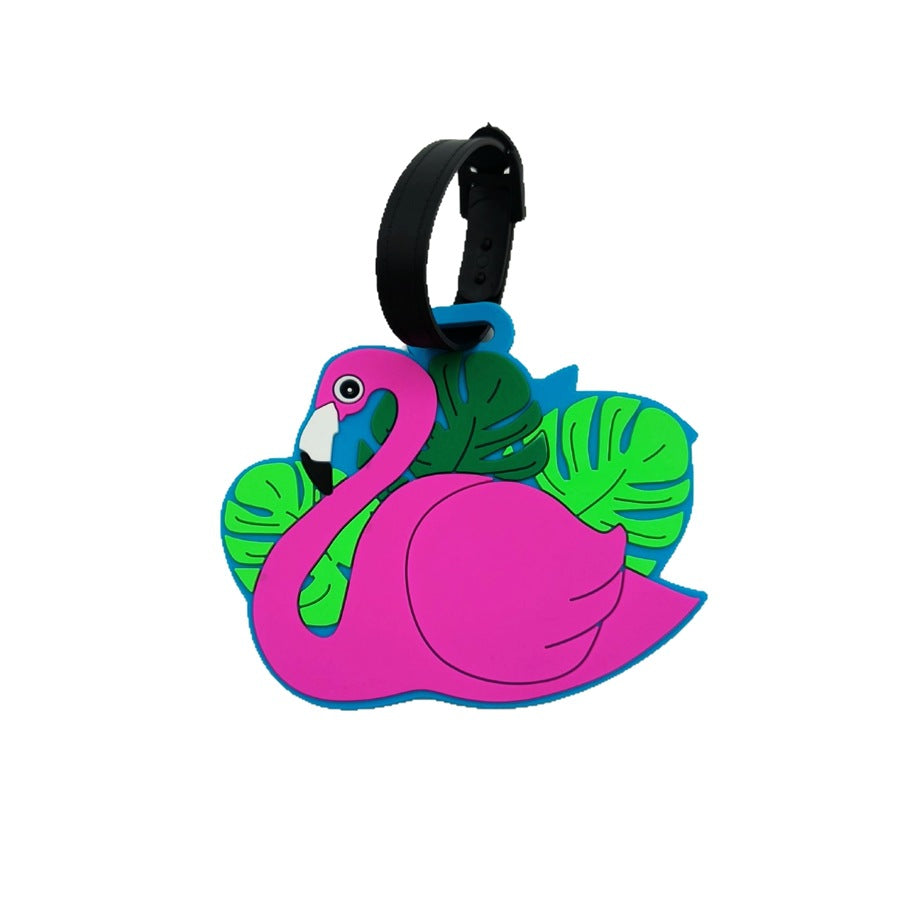 Tropical Flamingo Luggage Tag Bowlift