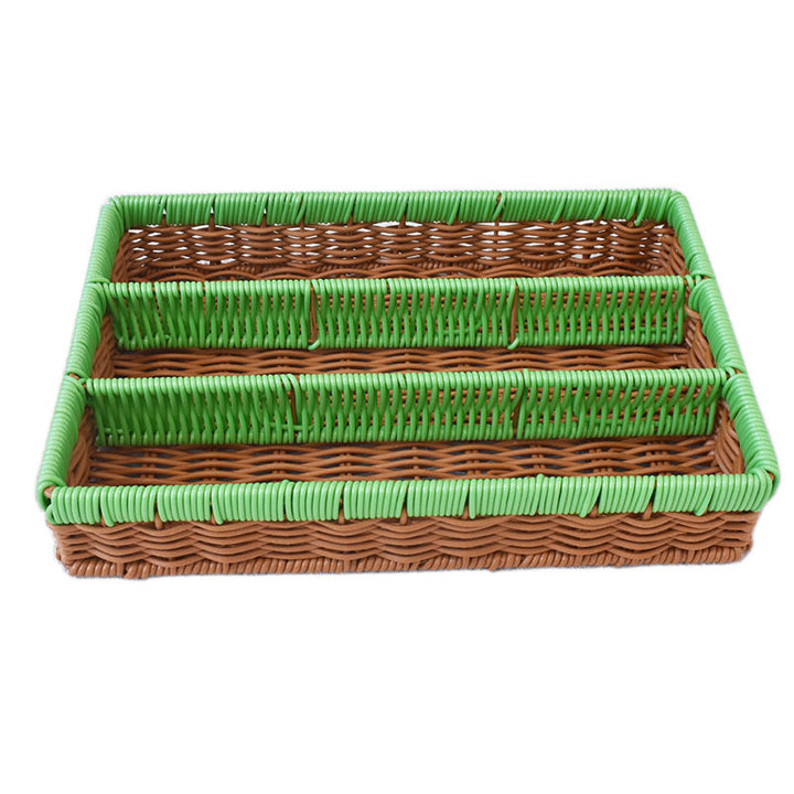 Multi-Tiered Woven Storage Tray Bowlift
