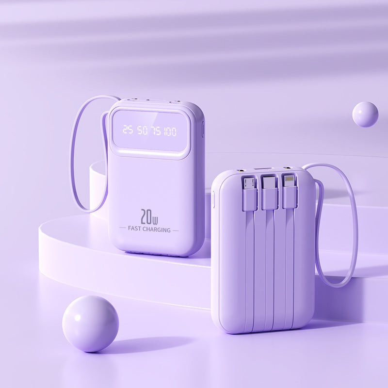 Compact power bank with integrated fast charging ports Bowlift