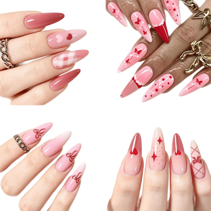 Decorative Press-On Nail Art Set Bowlift 1787228515