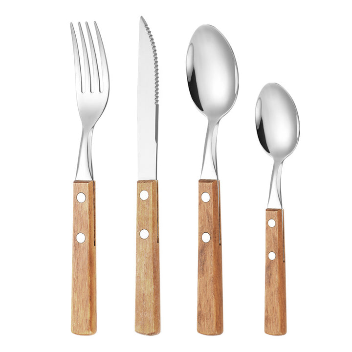 Dessert spoon with ergonomic wooden handle Bowlift