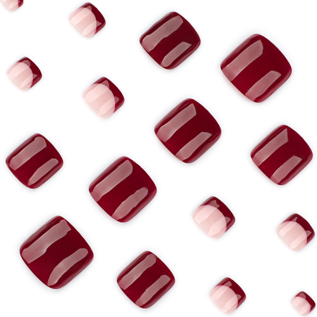 Artistic toenail design with elegant color gradient Bowlift