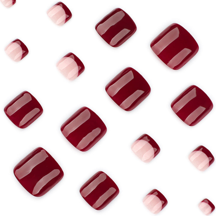 Artistic toenail design with elegant color gradient Bowlift