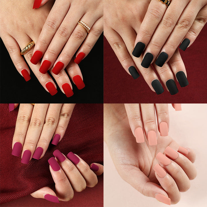 Artificial nails in elegant matte finish Bowlift