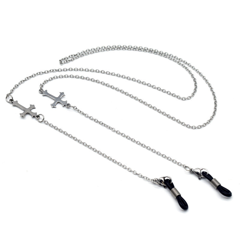 Stylish Cross-Designed Eyewear Chain Bowlift