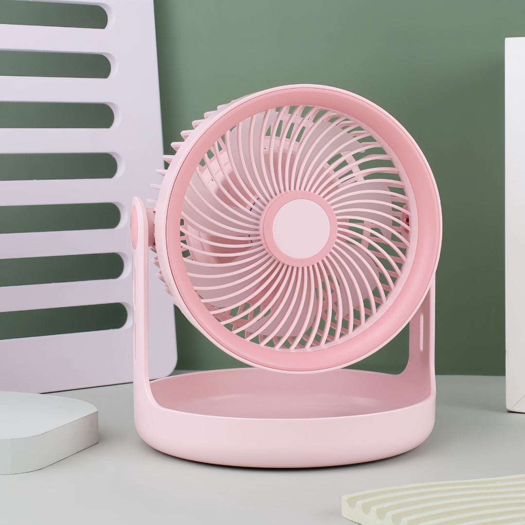 Portable table fan with flexible cooling function Bowlift
