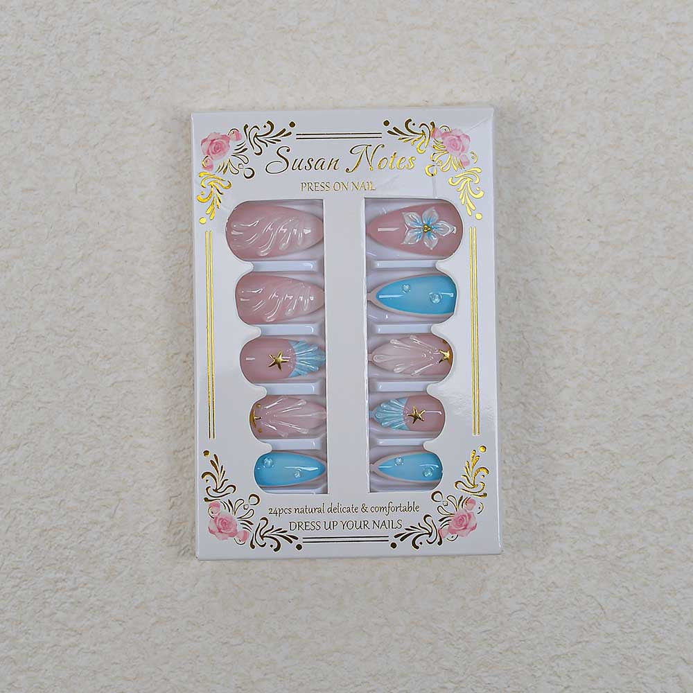 Decorative Press-On Nail Art Set Bowlift 1787294254