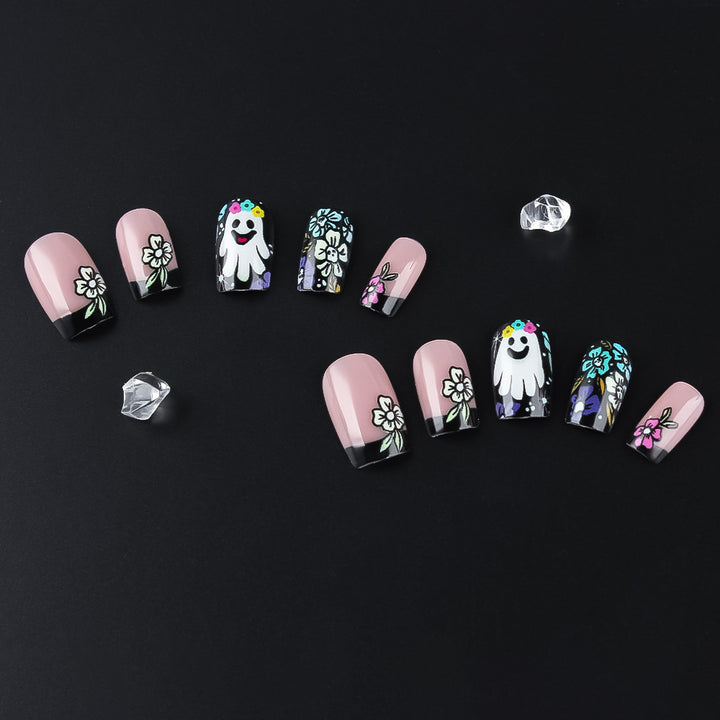 Creative Floral and Ghost Nail Art Set Bowlift