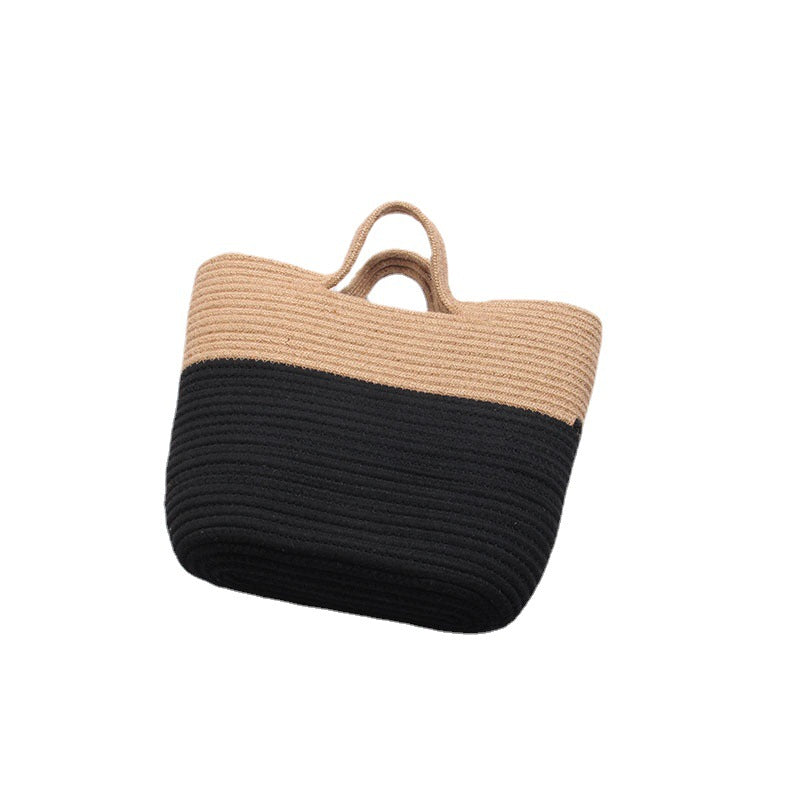 High Quality Woven Basket Bag with Sturdy Short Handles Bowlift