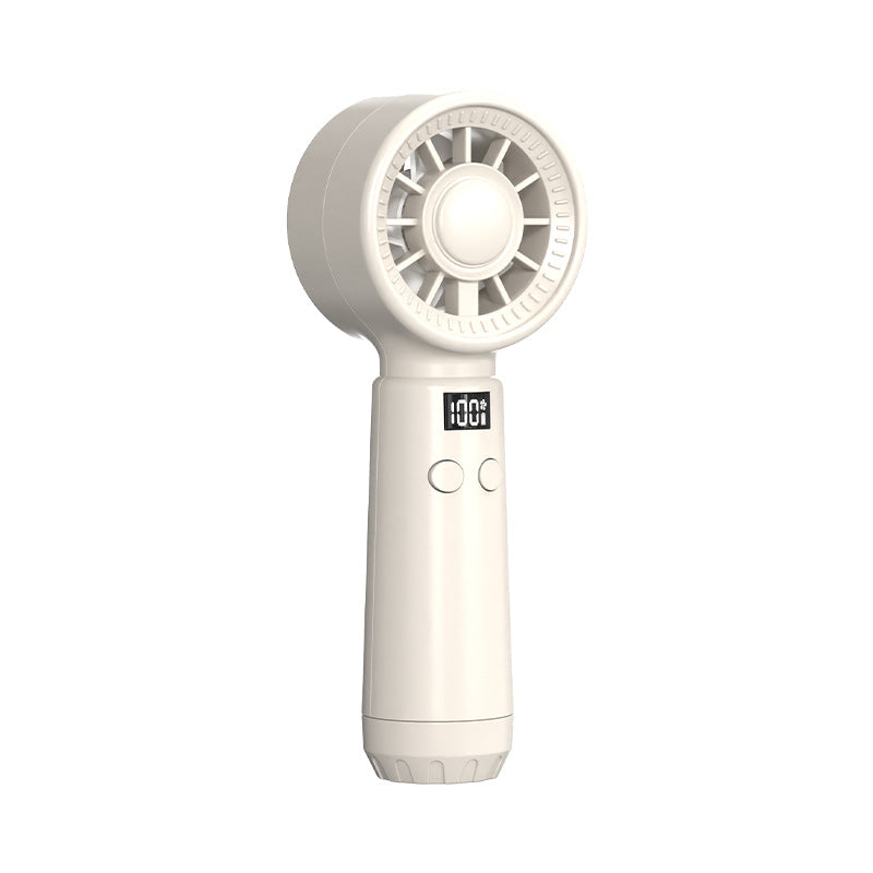 Unisex Portable Hand Fan with Digital Display and Multiple Speed Settings Bowlift