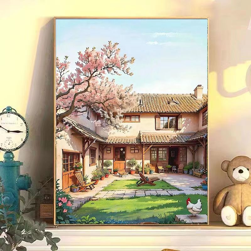 Serenity-Inspired Garden Scene Wall Art Bowlift