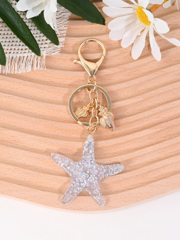 Keychain with Maritime Star Motif Bowlift