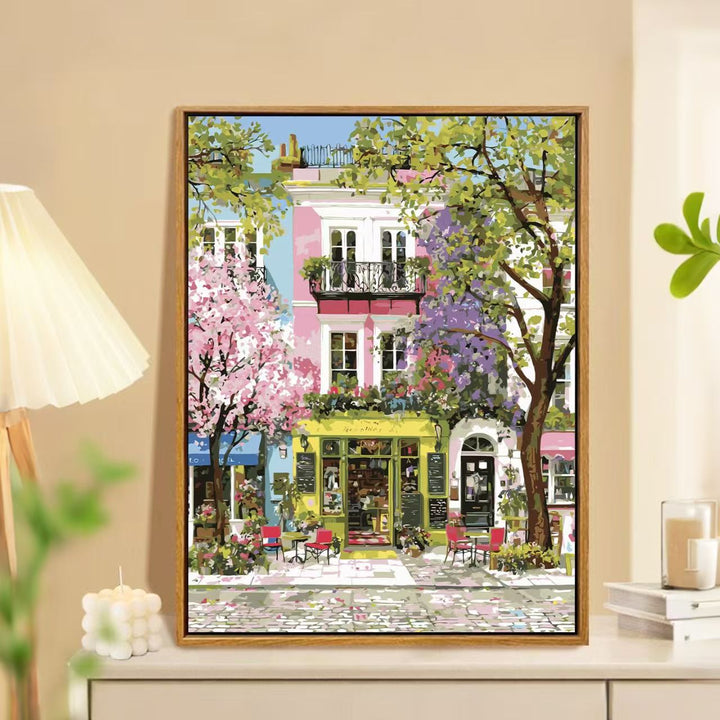 Charming Springtime Market Landscape Wall Art Bowlift