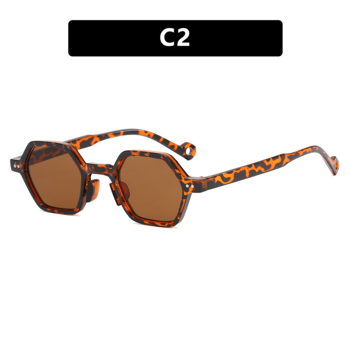 Women's hexagonal sunglasses in a modern design with protective lenses Bowlift