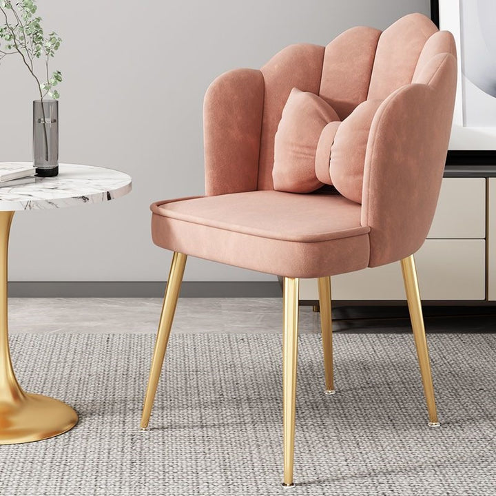 Modern Accent Chair with Gold Legs Bowlift