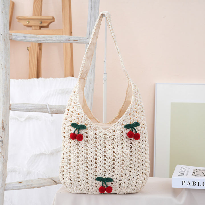 Handcrafted cotton shopper with fruity design Bowlift
