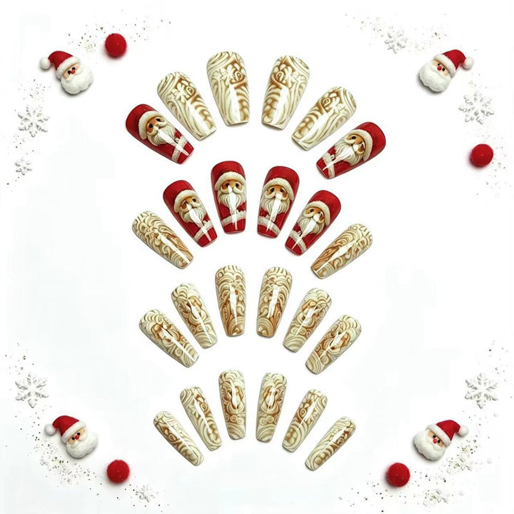 Christmas nail art with festive Santa motif Bowlift