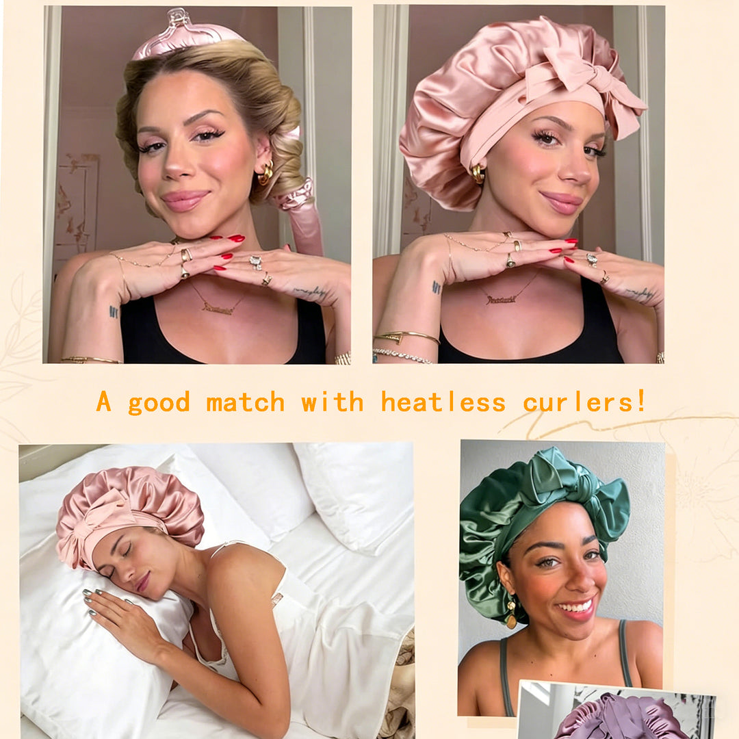 Satin Heatless Hair Curling Set